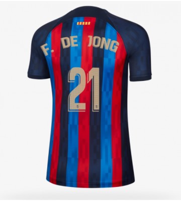 Barcelona Frenkie de Jong #21 Hjemmedrakt Kvinner 2022-23 Kortermet
